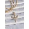 Pirinç Gold Renk Zirkon Taşlı Mikail Model Ajda Charm TJ-BC1003
