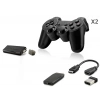 Retro Oyun Stick Hdmi Çift Gamepad Seti 2.4G Kablosuz - Siyah HD327