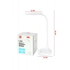 Şarjlı Sarı ve Beyaz Renk Masa Lambası LED Ayarlanabilir Işık Pratik Kullanım WT-005