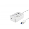 Usb 3.0 Hub Kart Okuyucu 7 Port 5 Gbps Beyaz HDX7028