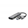 Usb 3.0 & Type-C Hub Kart Okuyucu 5 Port - Gri HDX7826