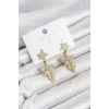 Yıldız Model Gold Renk Zirkon Taşlı Küpe TJ-BKP11891