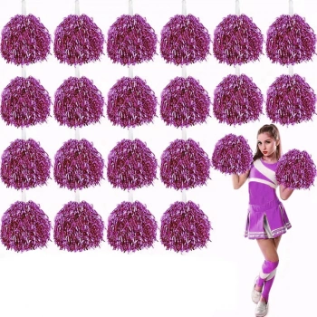10 Çift ( 20 Adet ) Pembe Renk 23 Nisan 19 Mayıs 29 Ekim Okul Gösteri Ponponları
