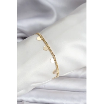 14K Gold Renk Kaplama Kalpli Model CM Kadın Bileklik TJ-BB8131