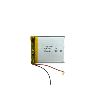 304053 3.7V 600 MAh Li-Polymer Pil (Devreli/1.5A)
