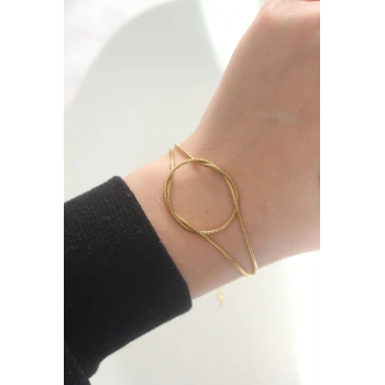 316L Çelik Gold Renk Düğüm Model Bileklik TJ-BB6042