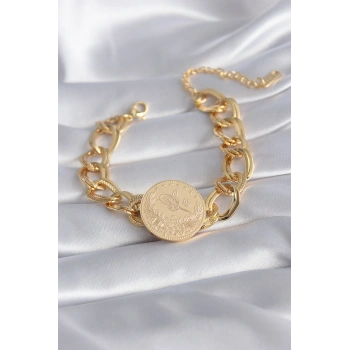 316L Çelik Gold Renk Reşat Model Samanyolu Kadın Bileklik TJ-BB5867