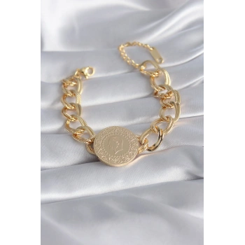 316L Çelik Gold Renk Tam Model Samanyolu Kadın Bileklik TJ-BB5866