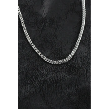 316L Çelik Gümüş Renk Foxtail Model Zincir Erkek Kolye TJ-ERK1410