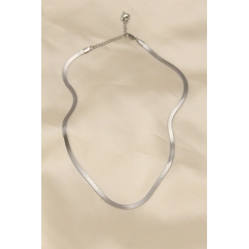 316L Çelik Silver Renk 45 cm İtalyan Zincir Model Kadın Kolye TJ-BKO5903