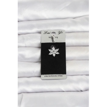 316L Cerrahi Çelik Lotus Model Göbek Piercing TJ-PR1378