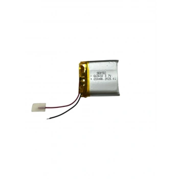 663032 3.7V 650mAh Li-Polymer Pil (Devreli/1.5A)