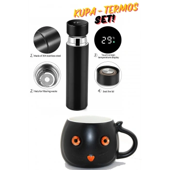 500ml Paslanmaz Çelik Termos Figür Kupa Bardak