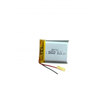 803035 3.7V 800 MAh Li-Polymer Pil (Devreli/1.5A)