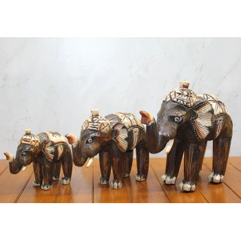 Ahşap 3Lü Fil Seti Okas:12