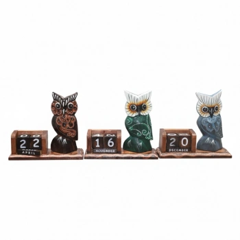 Ahşap Baykuş Takvim  Büyük Boy