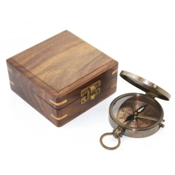 Ahşap Kutulu Pusula