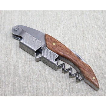 Ahşap Paslanmaz Çelik Tirbuşon Açacak  Liv678