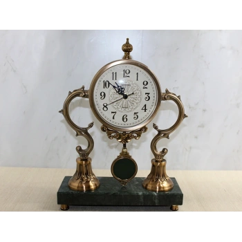 Altı Mermer Sarkaşlı Masa Üstü Saat Alk4321