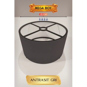 Antrasit Gri Lambader Başlığı 35 CM Mega Boy