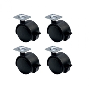 Büyük Plastik Tablalı Frenli - 50MM HKS128 - 4 Adet