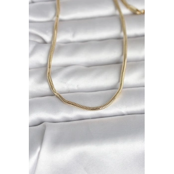 CM 14K Gold Renk Yılan Zincir Model 60 cm Kadın Kolye TJ-BKO10995