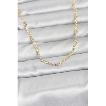 CM 14K Gold Renk Zincirli Model 60 cm Kadın Kolye TJ-BKO10976