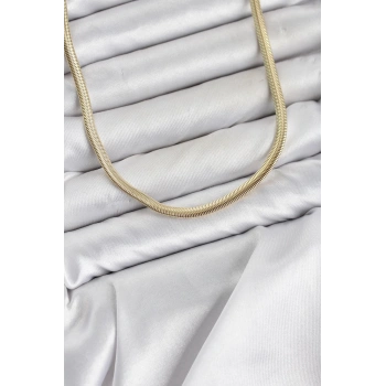 CM Yassı Yılan Zincir Model 60 cm Kadın Kolye TJ-BKO11128