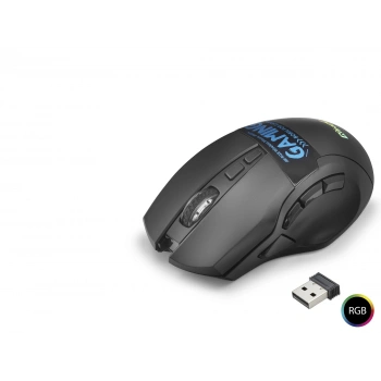 Dual Mode Kablosuz Mouse 2400 Dpi 9 Tuş 500Hz Rgb - Siyah W10