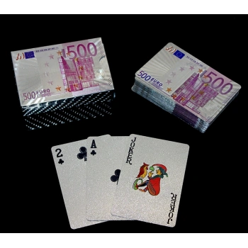 Euro Tasarımlı Gümüş İskambil Oyun Kartı Alk2812