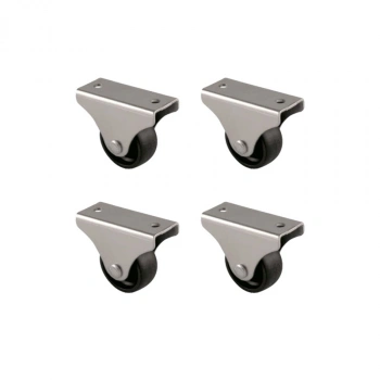 Furç Sabit Teker - 32MM - Siyah HKS228 - 4 Adet