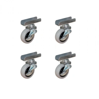 Furç Uzun-Sunta Bilyalı Teker (Frenli) - 20x50 - Gri - 18MM HKS185 - 4 Adet