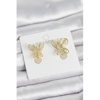 Füsun Küpesi Model Gold Renk Model Pirinç Kadın Küpe TJ-BKP11721