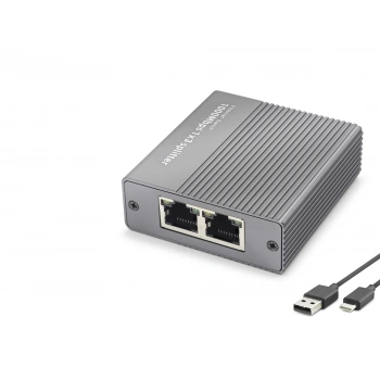 Gigabit Ethernet Switch 4 Port Type C Güç Girişli Gri HDX1413