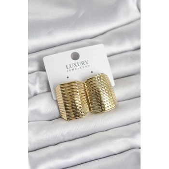 Gold Renk Pirinç Vintage Esintili Statement Küpe TJ-BKP11736