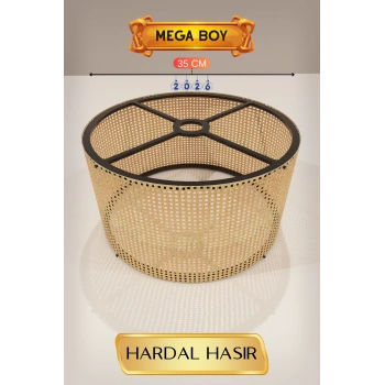 Hardal Hasır Lambader Başlığı 35 CM Mega Boy
