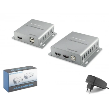 Hdmi Kvm Extender 4K Loop-Out 120 M - Gümüş HDX1363