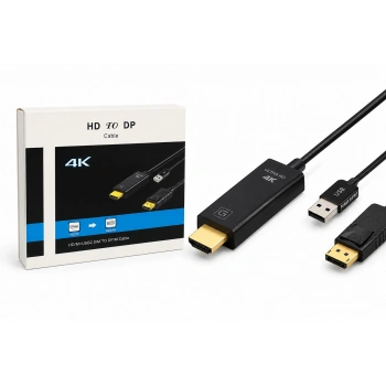 Hdmı Usb To Displayport Aktif Dönüştürücü Kablo 4K 60Hz 26 Cm HDX7901