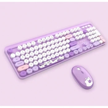 Hello Bear Mor Klavye Mouse Set