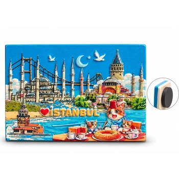 İstanbul Temalı Polyester Magnet Alk5876