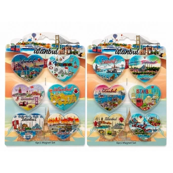 İstanbul Temalı Silikon Buzdolapı Süsü Magnet 6Lı Set Alk5805