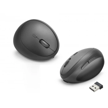 Kablosuz Ergonomik Dikey Mouse Dual Mod 3200 Dpi 6 Tuş Bilek Dostu - Siyah ND1210