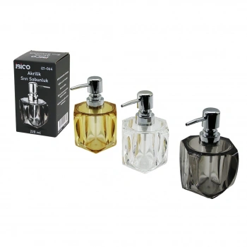 Kare Kalp Tasarımlı Sıvı Sabunluk - 220 ml - Akrilik