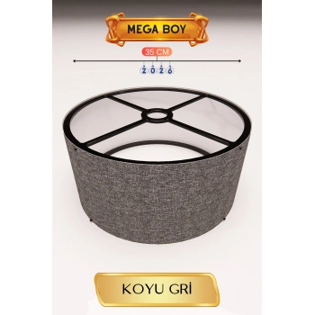Koyu Gri Lambader Başlığı 35 CM Mega Boy