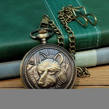 Kurt Motifli Antika Köstekli Saat