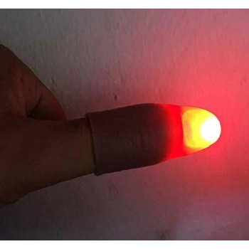 Led Işıklı Renkli Sihirli Parmak Işıklı Parmak Şaka Parmak 1 Adet