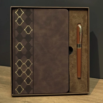 Lüks Kutulu Defter Kalem Set
