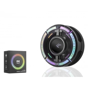 Manyetik Telefon Soğutucu Fan 15W Rgb Dijital Ekranlı Siyah CX15