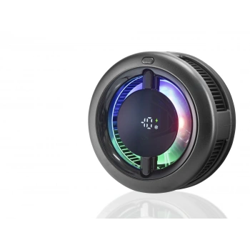 Manyetik Telefon Soğutucu Fan Rgb Dijital Ekranlı - Siyah CX19