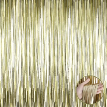 Mat Altın Püsküllü Kapı Perdesi